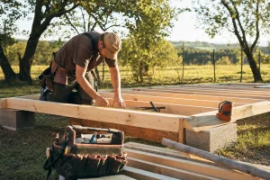 Photograph illustrating construction in Romania