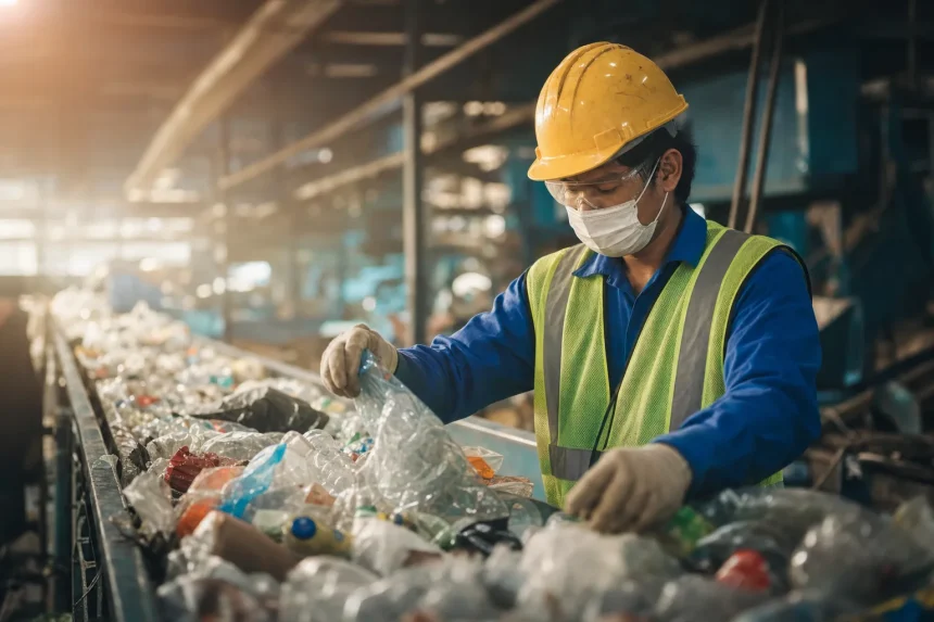 Photograph illustrating waste management in Lithuania