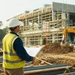 Photograph illustrating construction in Lithuania
