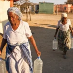 Photograph illustrating water supply in South Africa