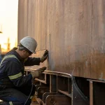 Photograph illustrating shipbuilding in Finland