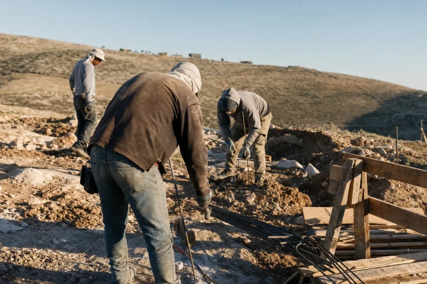 Photograph illustrating construction in Israel