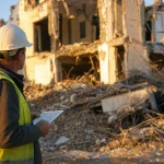 Photograph illustrating construction in Colombia