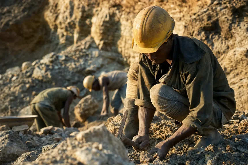 Photograph illustrating mining in United Kingdom