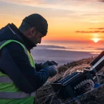Photograph illustrating telecommunications in Chile