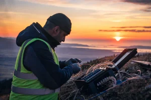 Photograph illustrating telecommunications in Chile