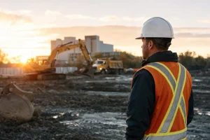 Photograph illustrating construction in Canada