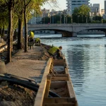 Photograph illustrating public works in Romania