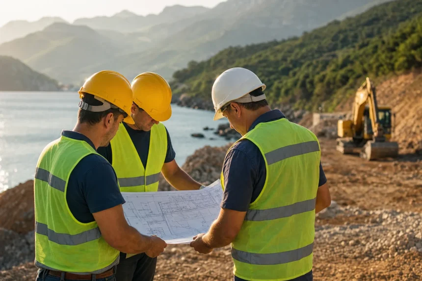 Photograph illustrating construction in Montenegro