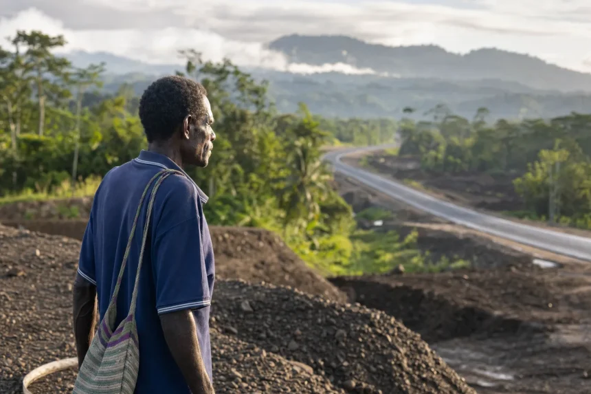 Photograph illustrating road infrastructure in Papua New Guinea