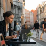 Photograph illustrating communications and tourism in Latvia
