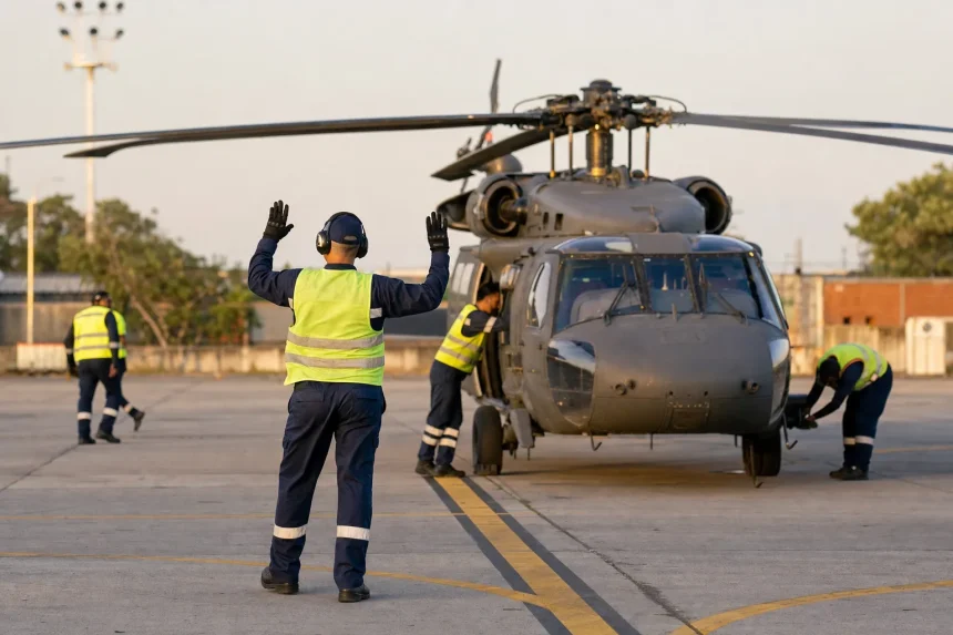 Photograph illustrating government and defence in Colombia