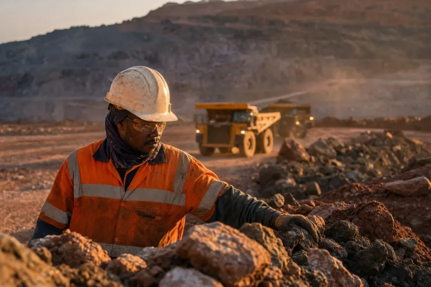 Photograph illustrating mining in Ghana