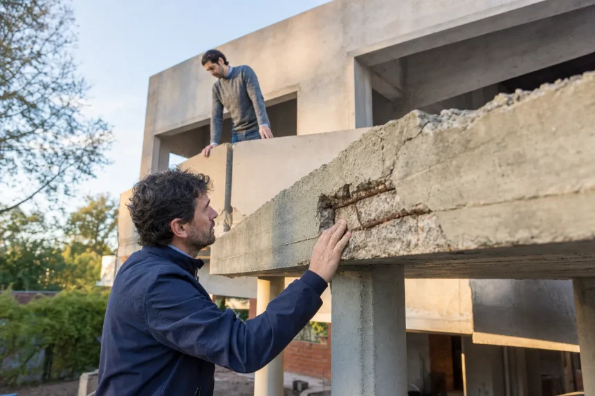 Photograph illustrating construction in Argentina