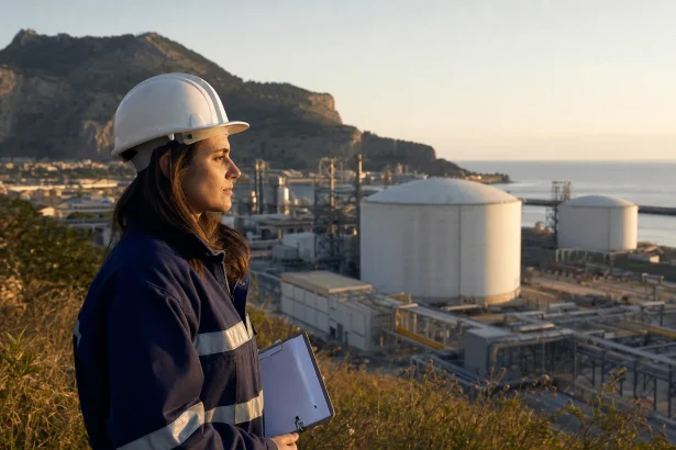 Photograph illustrating gas infrastructure in Colombia