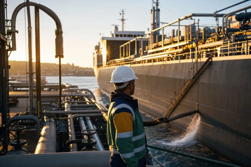 Photograph illustrating fuel trading in South Africa