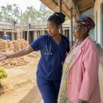 Photograph illustrating healthcare in Tanzania