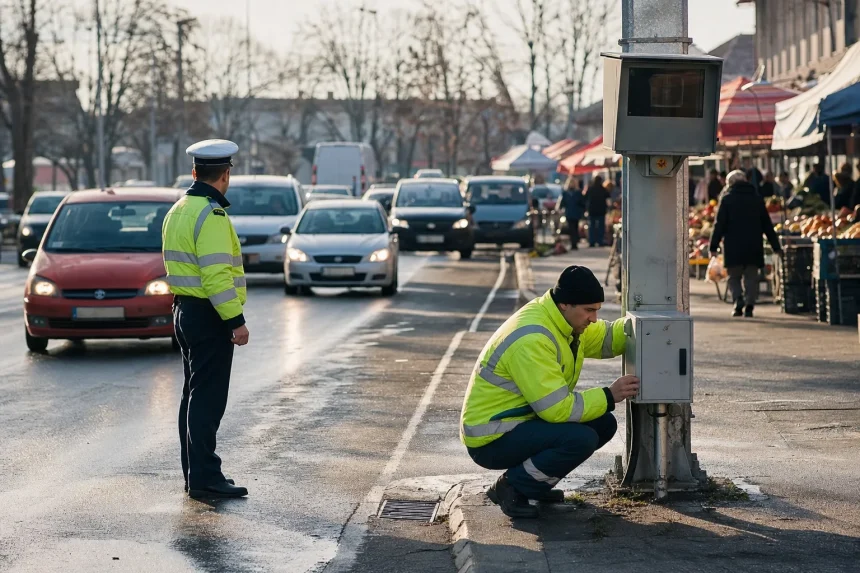 Photograph illustrating transport and local government in Romania