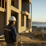 Photograph illustrating housing construction in Chile