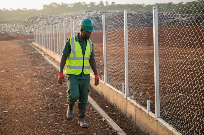 Photograph illustrating waste management in Ghana