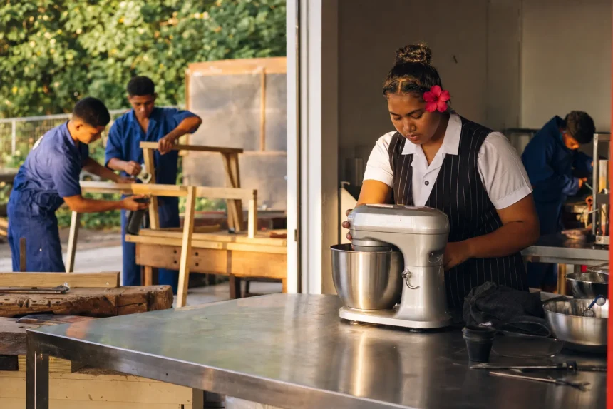 Photograph illustrating technical and vocational education and training in Samoa