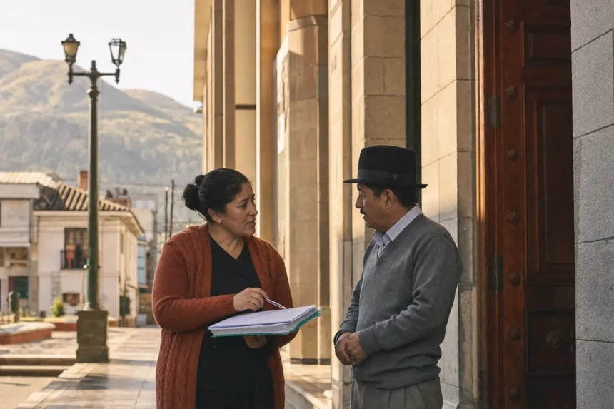 Photograph illustrating public administration in Ecuador