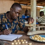 Photograph illustrating gold trading in Ghana