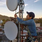 Photograph illustrating telecommunications in Mexico