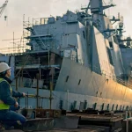 Photograph illustrating defence and naval construction in Italy