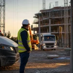 Photograph illustrating construction and services in Spain