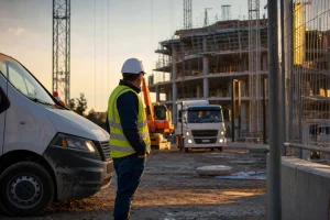 Photograph illustrating construction and services in Spain