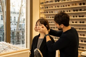 Photograph illustrating health insurance and optical services in France