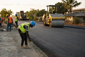 Photograph illustrating roads and utilities in Ghana