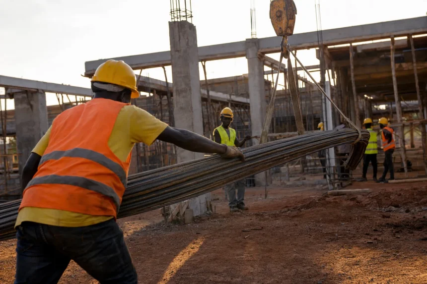Photograph illustrating healthcare construction in Ghana