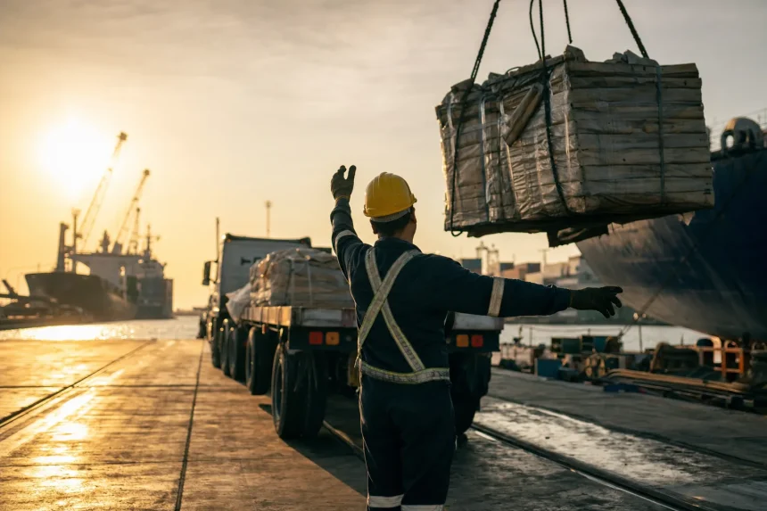 Photograph illustrating port infrastructure in Colombia