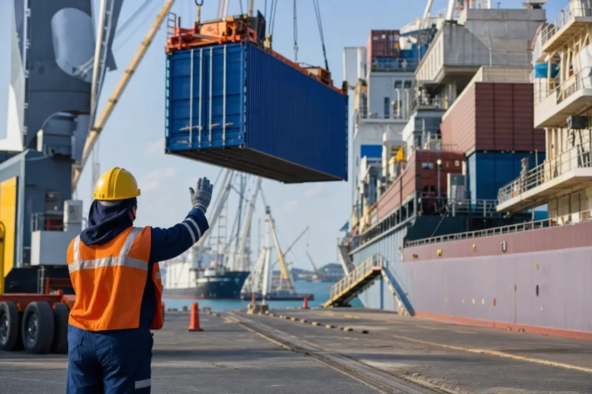 Photograph illustrating ports and transport infrastructure in Colombia
