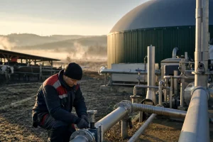 Photograph illustrating energy and agriculture in Romania