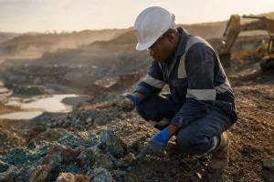 Photograph illustrating mining in Ghana