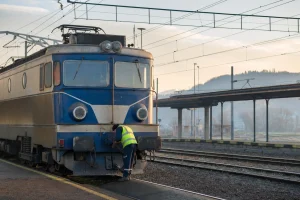 Photograph illustrating rail in Romania